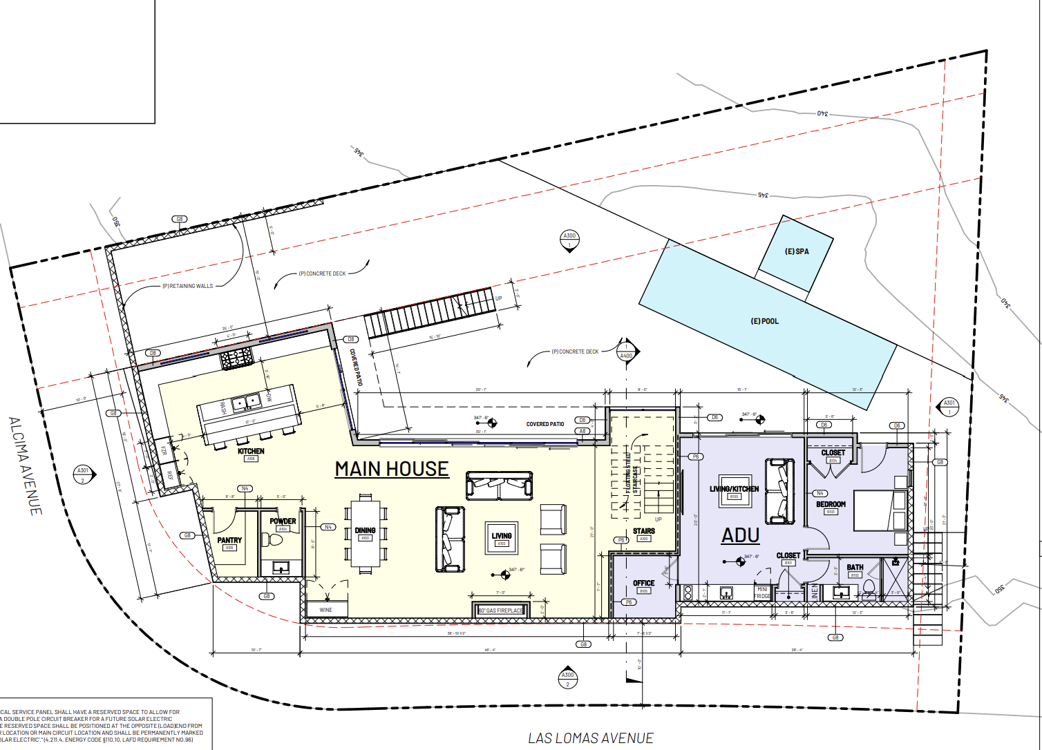 Ground Floor plan — 854 Las Lomas Ave