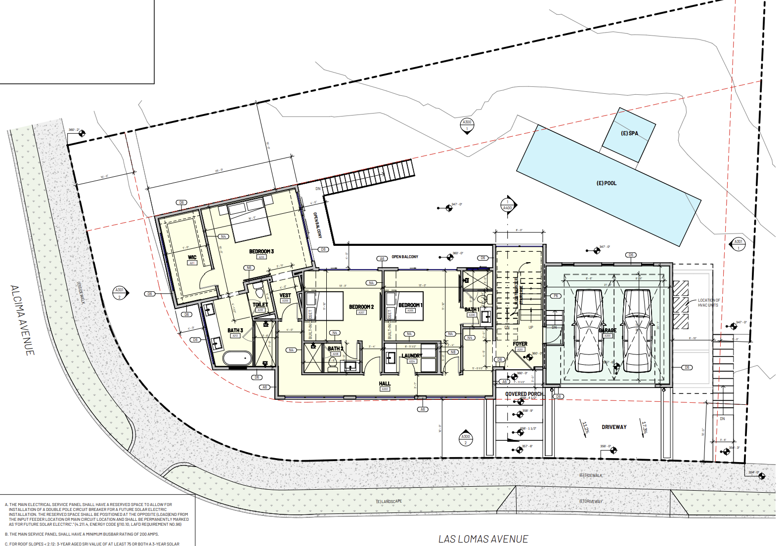 Second Floor plan — 854 Las Lomas Ave